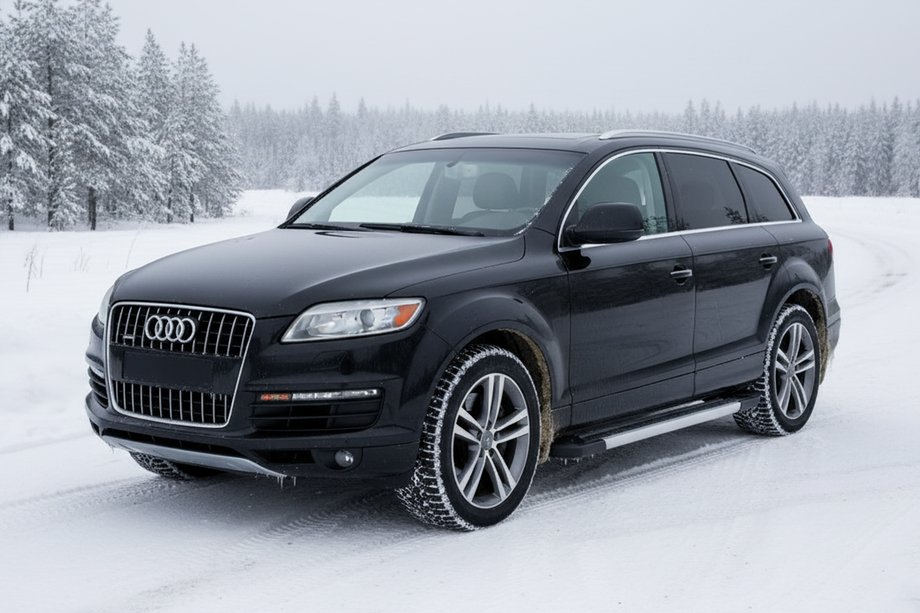 Audi Q7 2005-2015 рр. Бокові пороги New Vision Grey (2 шт., алюміній) Фото 1