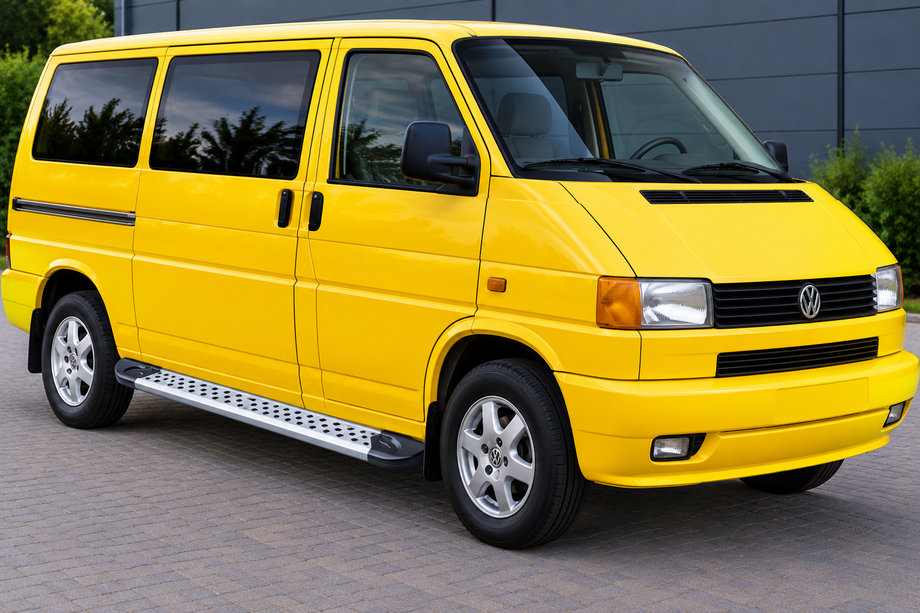 Volkswagen T4 Transporter 1990-2003 рр. Бокові пороги New Vision Grey (2 шт., алюміній) Довга база Фото 1