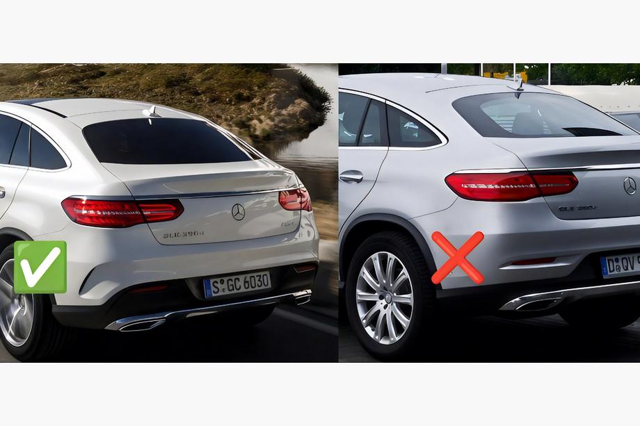 Mercedes GLE coupe C292 2015-2019 рр. Бризковики Premium без порогів (4 шт) Фото 6