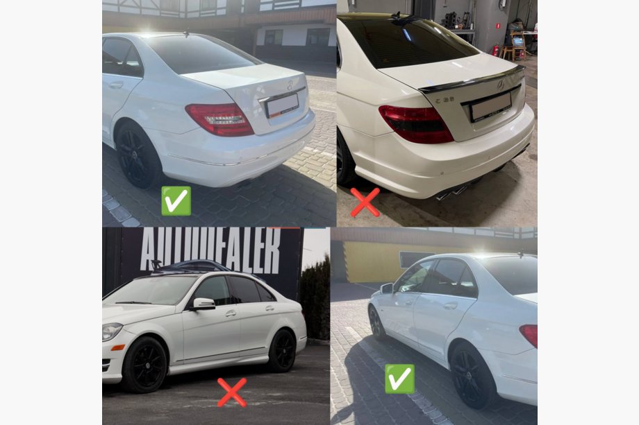 Mercedes C-class W204 2007-2015 рр. Бризковики Premium 2011-2014 (4 шт) Фото 3
