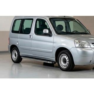 Бокові пороги BlackLine (2 шт., алюміній) Peugeot Partner 1996-2008 рр. фото 1