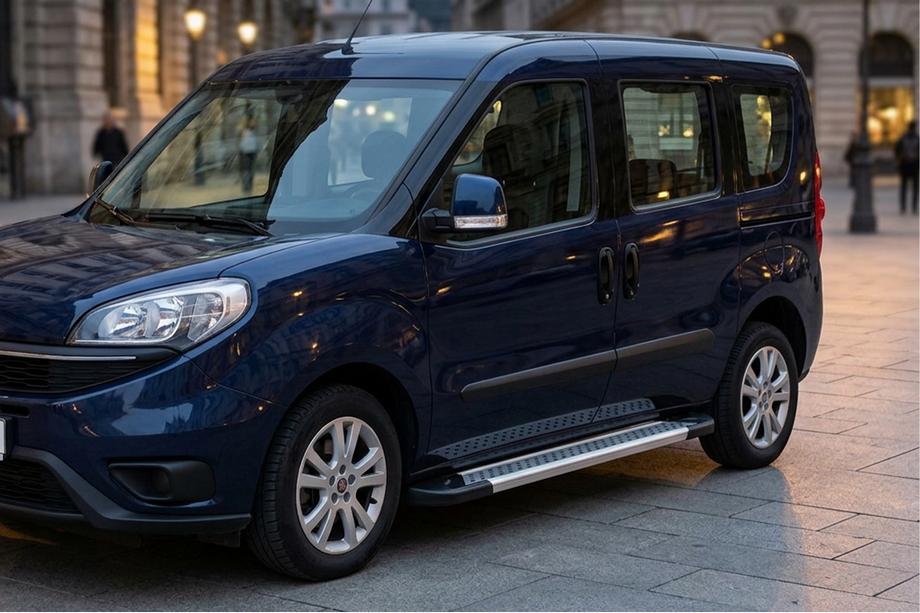 Opel Combo 2012-2018 рр. Бокові пороги New Vision Grey (2 шт., алюміній) Фото 1