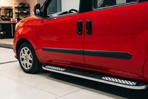 Opel Combo 2012-2018 рр. Бокові пороги Tayga V2 (2 шт., алюміній) фото 1