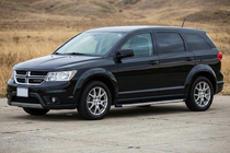 Dodge Journey 2008-2020 рр. Бокові пороги BlackLine (2 шт., алюміній) фото 1