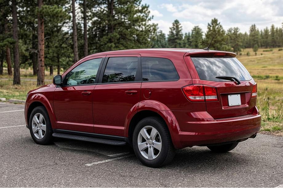 Dodge Journey 2008-2020 рр. Бокові пороги Tayga Black (2 шт., алюміній) Image