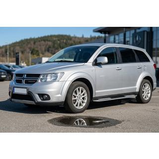 Бокові пороги Tayga V2 (2 шт., алюміній) Dodge Journey 2008-2020 рр. фото 1