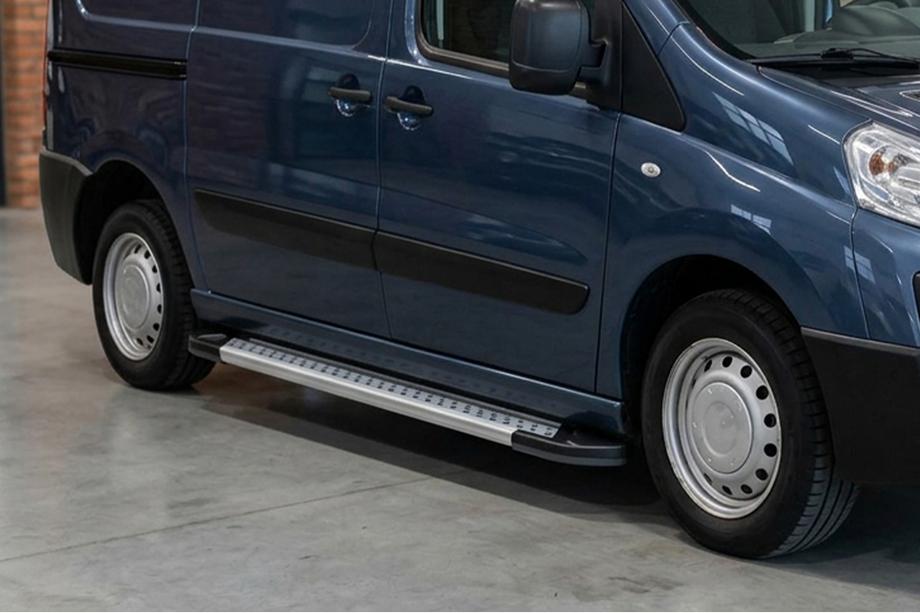 Citroen Jumpy 2007-2017 рр. Бокові пороги New Vision Grey (2 шт., алюміній) Фото 1