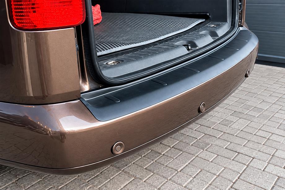 Volkswagen Caddy 2010-2015 рр. Накладка на задній бампер (ABS) Фото 3