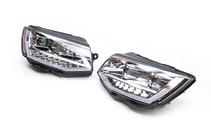 Volkswagen T6 2015-2024 рр. Передні фари з LED вогнями 2015-2019 (Silver , 2 шт) фото 4