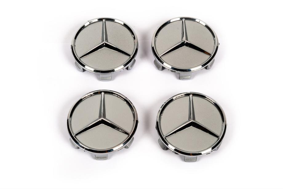 Ковпачки на диски 71/75 мм без кільця (4 шт, сірі) Image