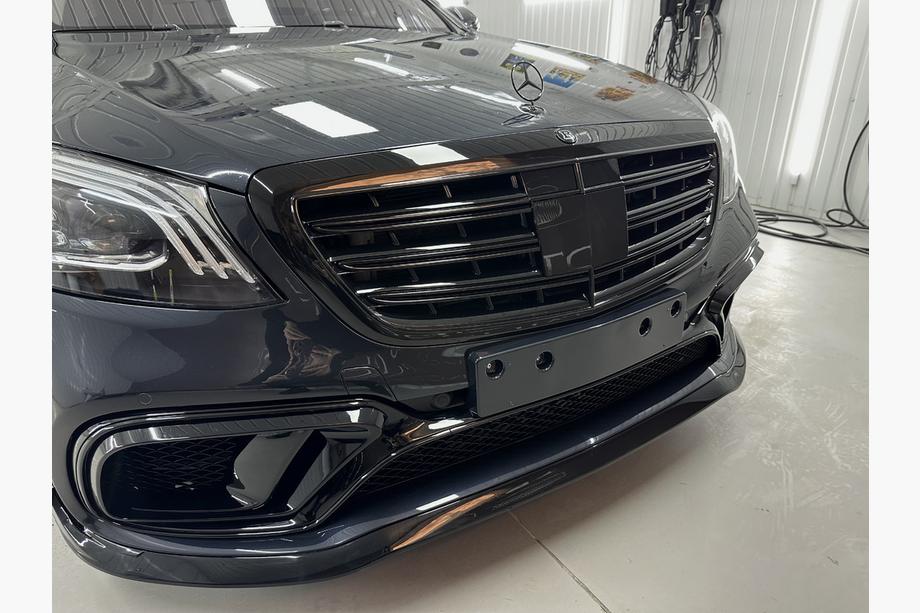 Mercedes S-class W222 2013-2022 рр. Комплект обвісів BRB (чорний, 2018+) Фото 48