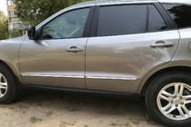 Hyundai Santa Fe 2 2006-2012 рр. Молдинг дверний (4 шт, нерж.) фото 1