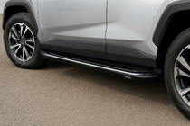 Toyota Rav 4 2019- рр. Бокові пороги OEM V2B (2 шт, алюміній) фото 1