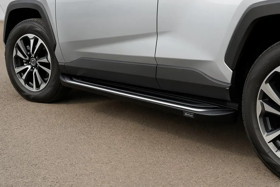 Toyota Rav 4 2019-2025 рр. Бокові пороги OEM V2B (2 шт, алюміній)