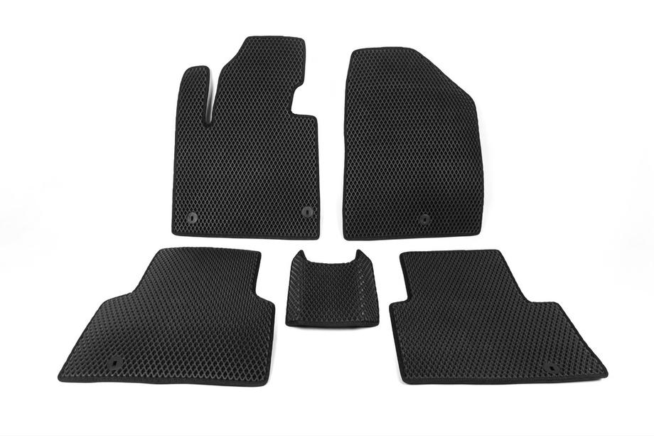 Hyundai Santa Fe 3 2012-2018 рр. Килимки 5 місць (EVA, чорні) Фото 8
