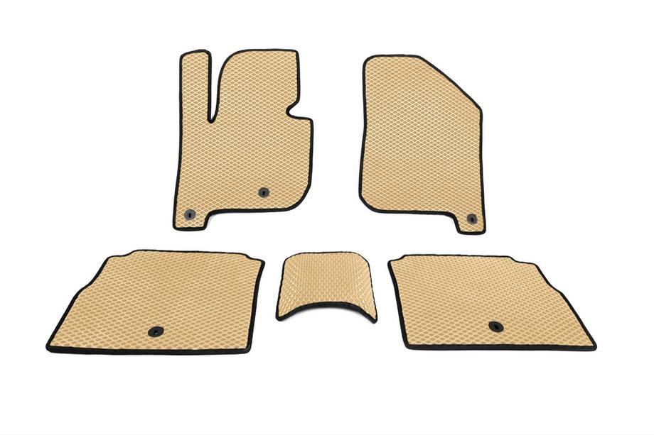 Kia Soul II 2013-2018 рр. Поліуретанові килимки EV (EVA, бежеві) Image