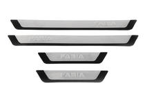 Skoda Fabia 2014-2021 рр. Накладки на пороги OmsaLine-Flexill (4 шт) фото 2