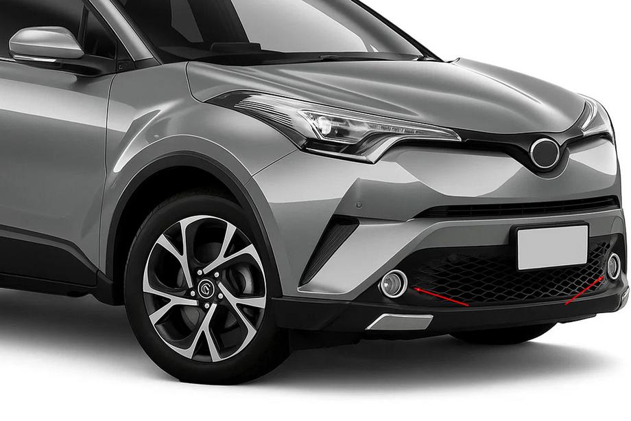 Toyota C-HR 2016-2023 рр. Накладки на противотуманки (2 шт, нерж) Фото 1