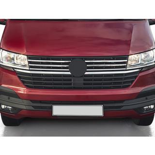 Накладки на решітку Хром 2019+ (4 шт, нерж) Volkswagen T6 2015-2024 рр. фото 1