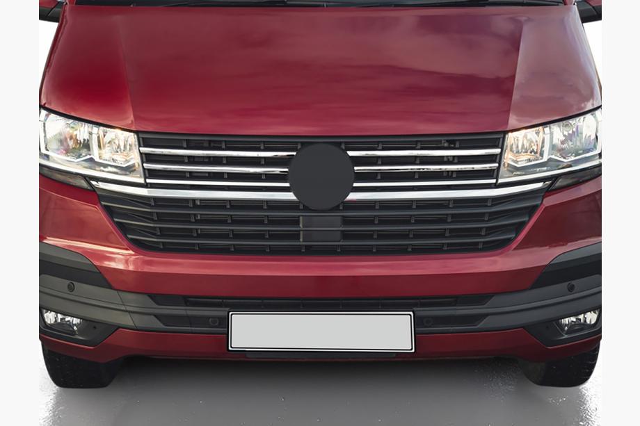 Volkswagen T6 2015-2024 рр. Накладки на решітку Хром 2019+ (4 шт, нерж) Фото 1