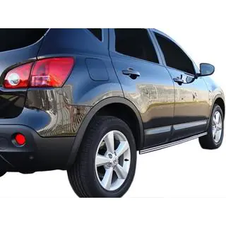 Бічні подвійні труби (2 шт., нерж) Nissan Qashqai 2007-2010 рр. фото 2