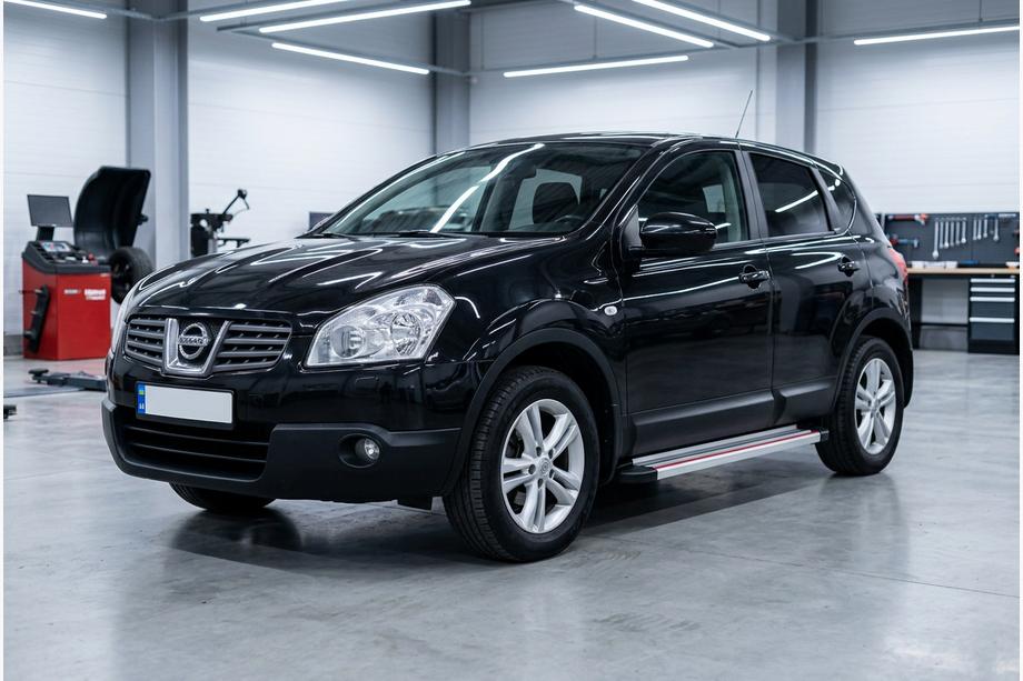 Nissan Qashqai 2007-2010 рр. Бокові пороги Maya Red-Grey (2 шт., Алюміній) Фото 1