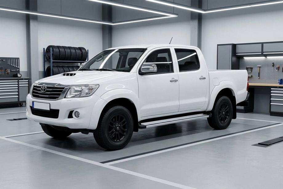 Toyota Hilux 2006-2015 рр. Бокові пороги Maya V4 (2 шт., Алюміній) Фото 1