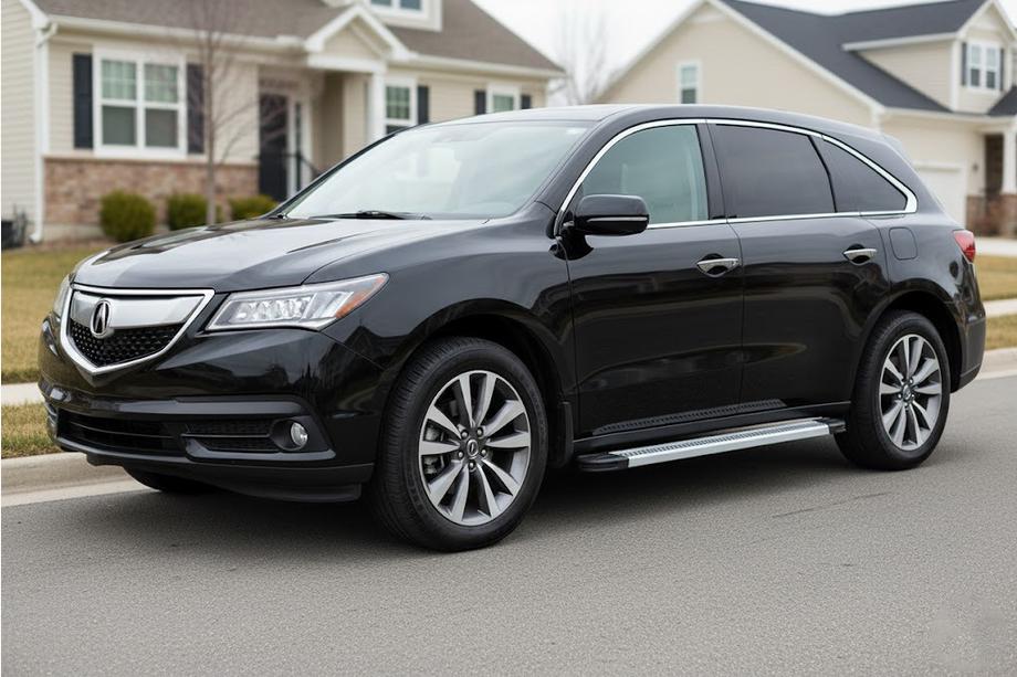 Acura MDX 2013-2020 рр. Бокові пороги Maya V2 (2 шт., Алюміній) Image