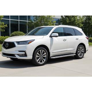 Бокові пороги Maydos V1 (2 шт., Алюміній ↗ нерж) Acura MDX 2013-2020 рр. фото 1