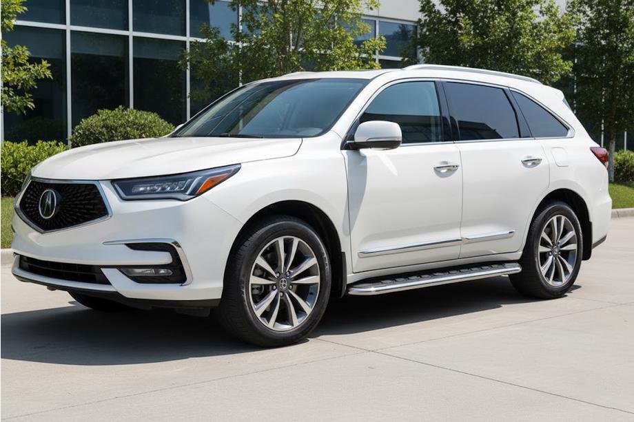 Acura MDX 2013-2020 рр. Бокові пороги Maydos V1 (2 шт., Алюміній ↗ нерж) Image