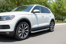 Acura MDX 2013-2020 рр. Бокові пороги Maydos V2 (2 шт., Алюміній ↗ нерж) фото 1