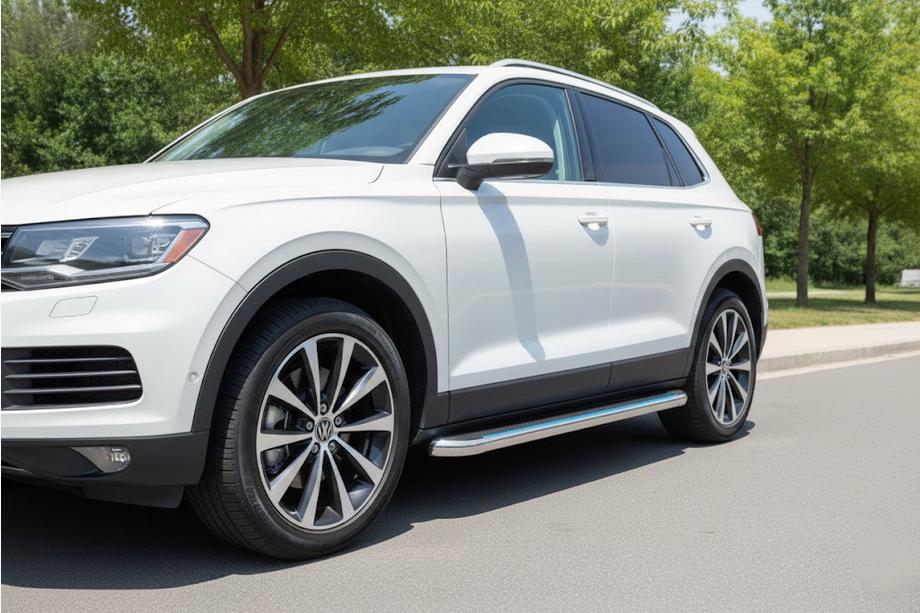Acura MDX 2013-2020 рр. Бокові пороги Maydos V2 (2 шт., Алюміній ↗ нерж) Image
