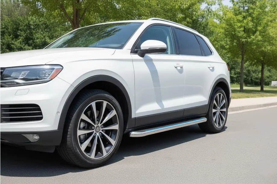 Acura MDX 2013-2020 рр. Бокові пороги Maydos V2 (2 шт., Алюміній ↗ нерж) Image