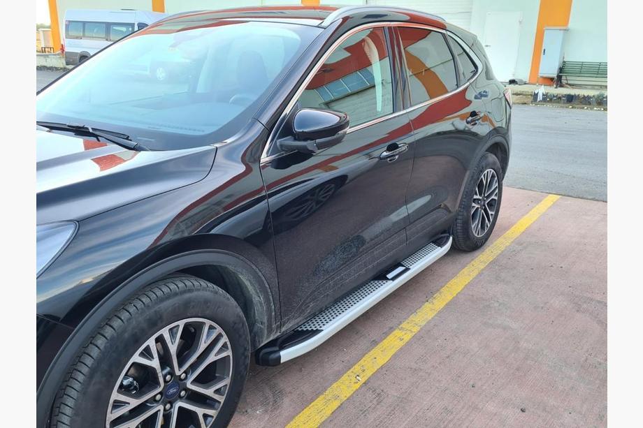 Ford Kuga/Escape 2019- рр. Бокові пороги Mevsim Grey (2 шт., Алюміній) Фото 3