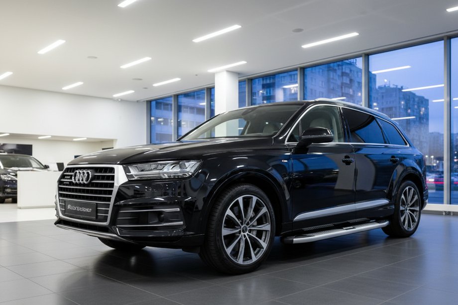 Audi Q7 2015-2026 рр. Бокові пороги Mevsim Grey (2 шт., Алюміній) Фото 1