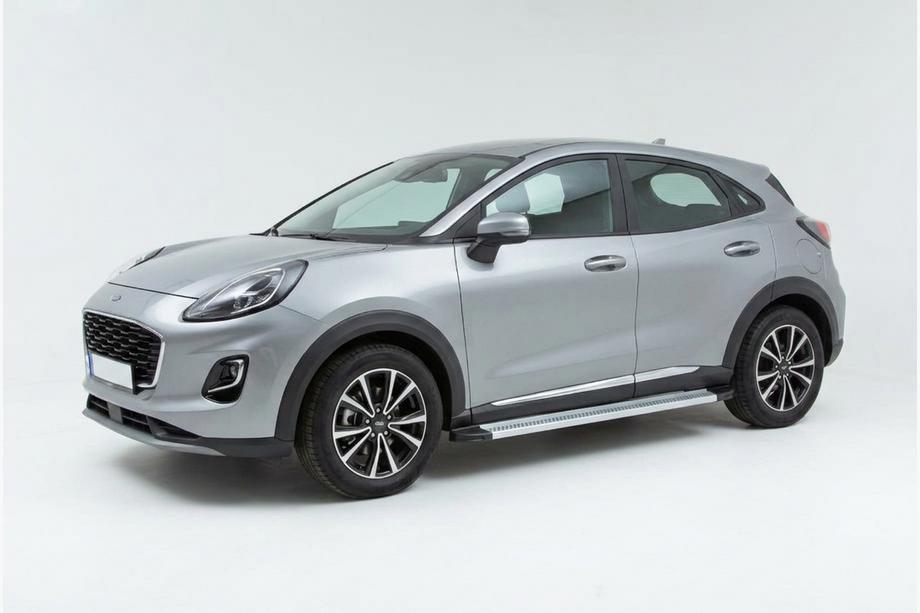 Ford Puma 2019- рр. Бокові пороги Maya V2 (2 шт., Алюміній) Image