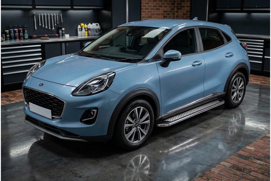 Ford Puma 2019- рр. Бокові пороги Maydos V2 (2 шт., Алюміній) Image