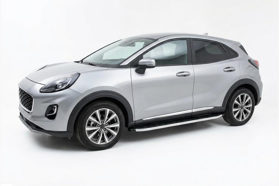 Ford Puma 2019- рр. Бокові пороги Fullmond (2 шт., Алюміній) Image