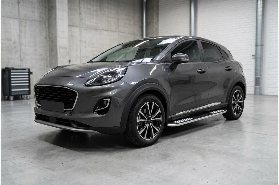 Ford Puma 2019- рр. Бокові пороги Tayga V2 (2 шт., Алюміній) Фото 1