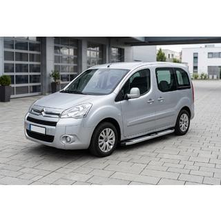 Бокові пороги Mevsim Grey (2 шт., Алюміній) Citroen Berlingo 2008-2018 рр. фото 1
