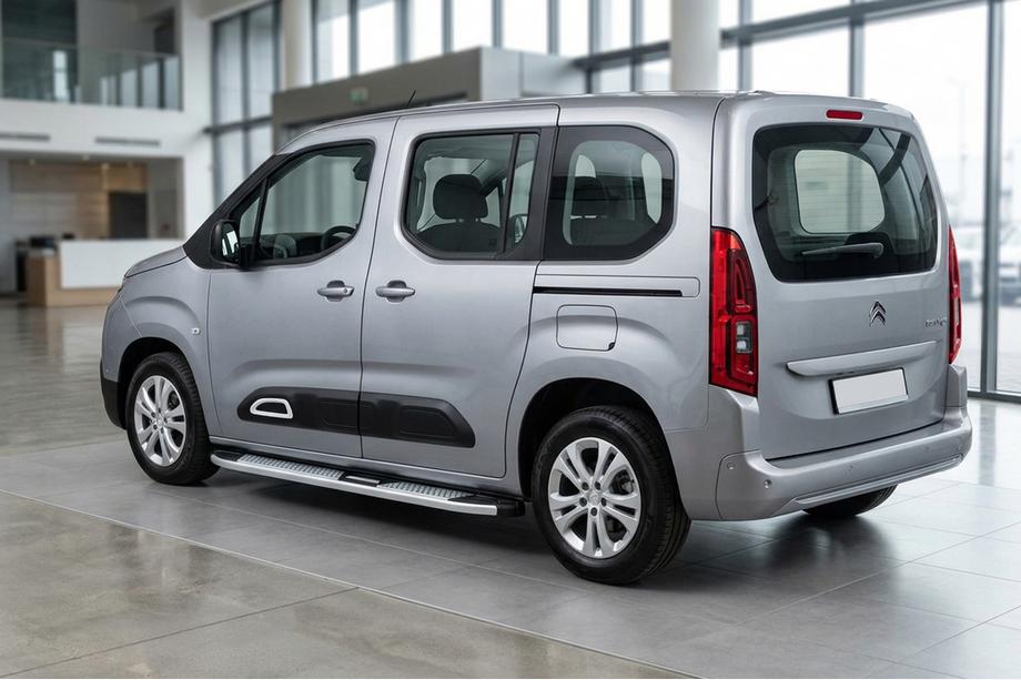 Citroen Berlingo/Multispace 2018- рр. Бокові пороги Mevsim Grey (2 шт., Алюміній) Фото 1