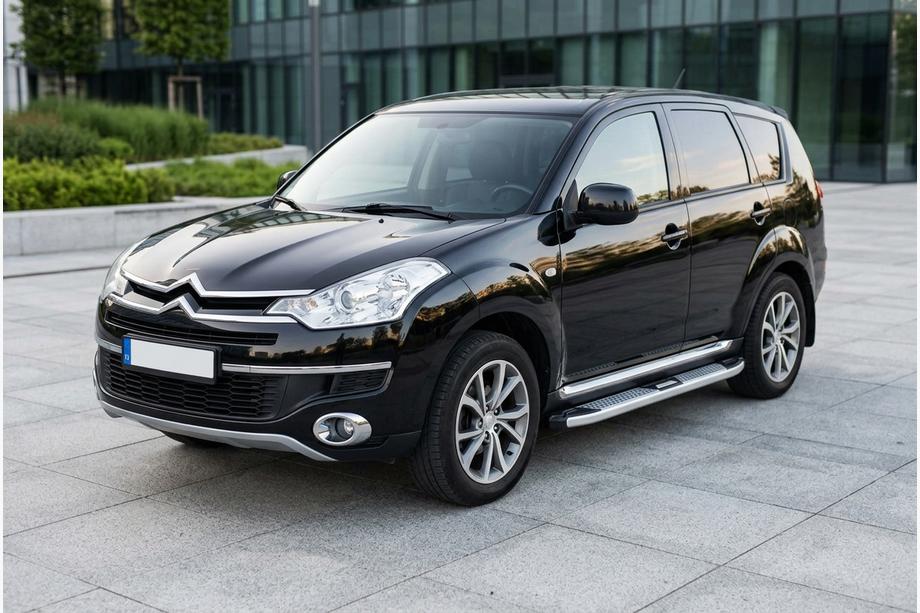Citroen C-Crosser 2007-2013 рр. Бокові пороги Mevsim Grey (2 шт., Алюміній) Фото 1
