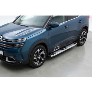 Бокові пороги Mevsim Grey (2 шт., Алюміній) Citroen C5 Aircross 2017-2025 рр. фото 1