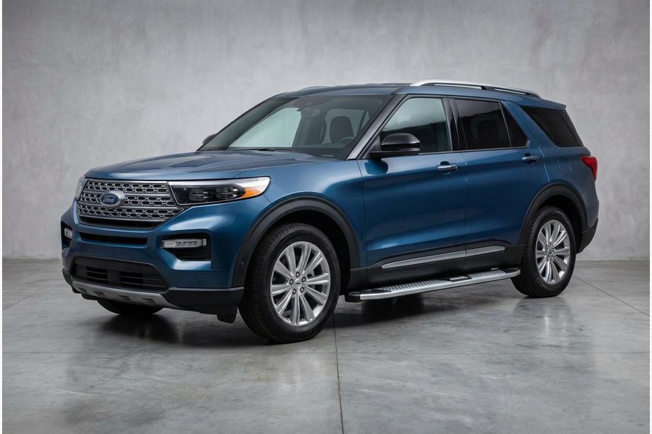 Ford Explorer 2019- рр. Бокові пороги Mevsim Grey (2 шт., Алюміній) Фото 1