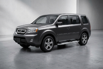 Honda Pilot 2008-2015 рр. Бокові пороги Mevsim Grey (2 шт., Алюміній) фото 1