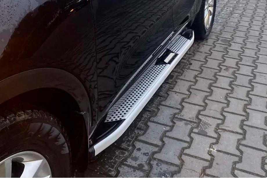 Kia Sorento III UM 2014-2020 рр. Бокові пороги Mevsim Grey (2 шт., Алюміній) Фото 4