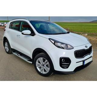 Бокові пороги Mevsim Grey (2 шт., Алюміній) Kia Sportage 2015-2021 рр. фото 4