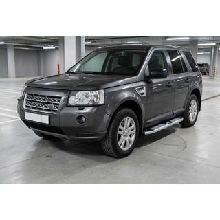 Бокові пороги Mevsim Grey (2 шт., Алюміній) Land Rover Freelander II 2006-2014 рр. фото 1