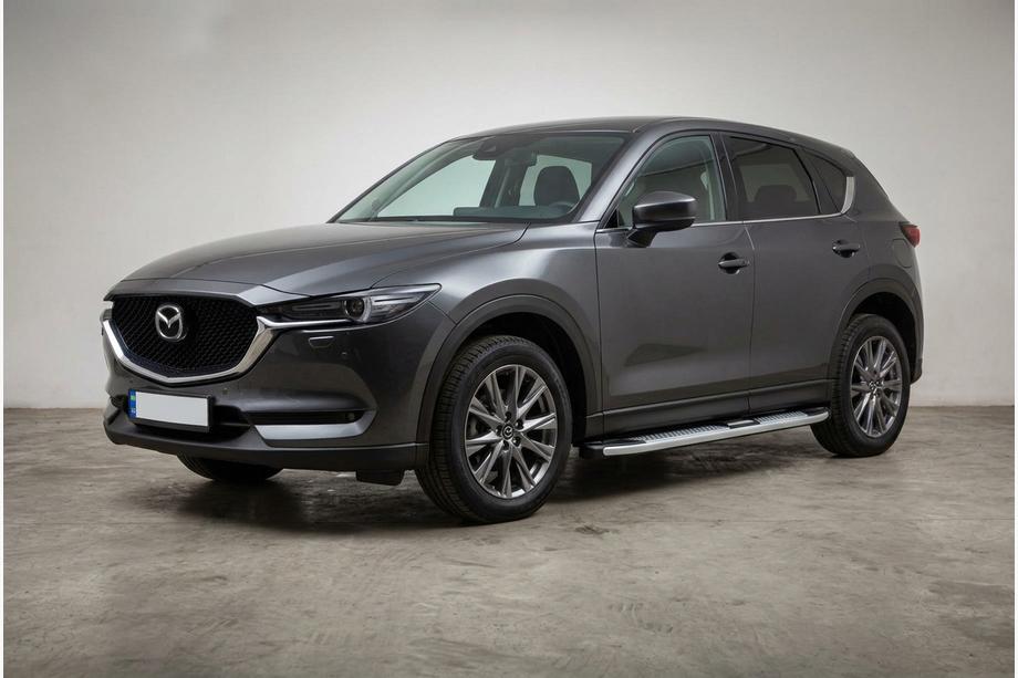 Mazda CX-5 2017-2025 рр. Бокові пороги Mevsim Grey (2 шт., Алюміній) Фото 1