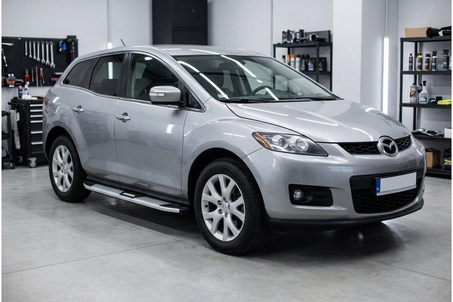 Mazda CX-7 2006-2012 рр. Бокові пороги Mevsim Grey (2 шт., Алюміній) Фото 1